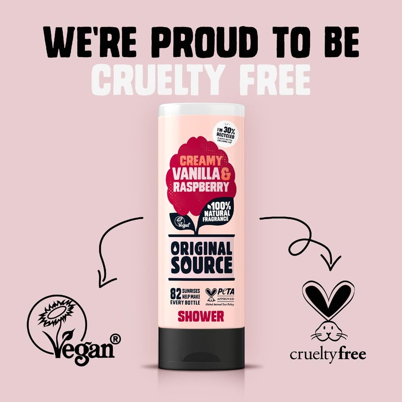 Original Source Cussons Vanilla Milk and Raspberry Original Source Shower Gel - Image 3
